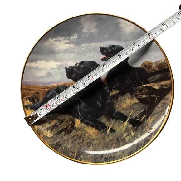 Franklin Mint Black Lab Plate “Ready to Go” by John Trickett - Picture 3 of 4